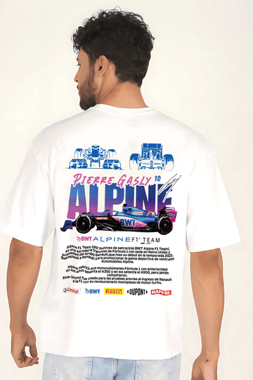 ALPINE F1 Men Oversized Printed T-shirt