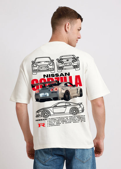 NISSAN GODZILLA GTR  Men Oversized Printed T-shirt