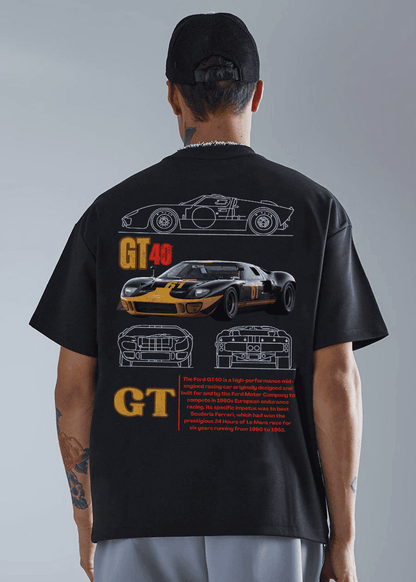 GT40 Men Oversized Printed T-shirt