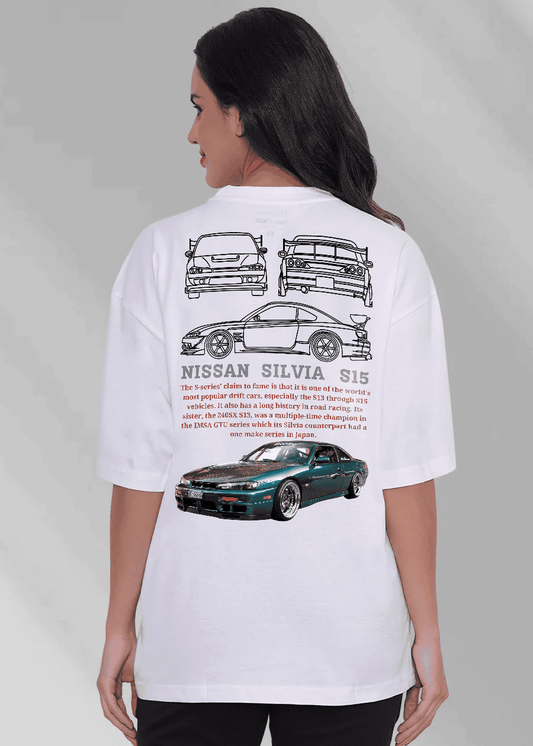 Nissan Silvia Men Oversized Printed T-shirt