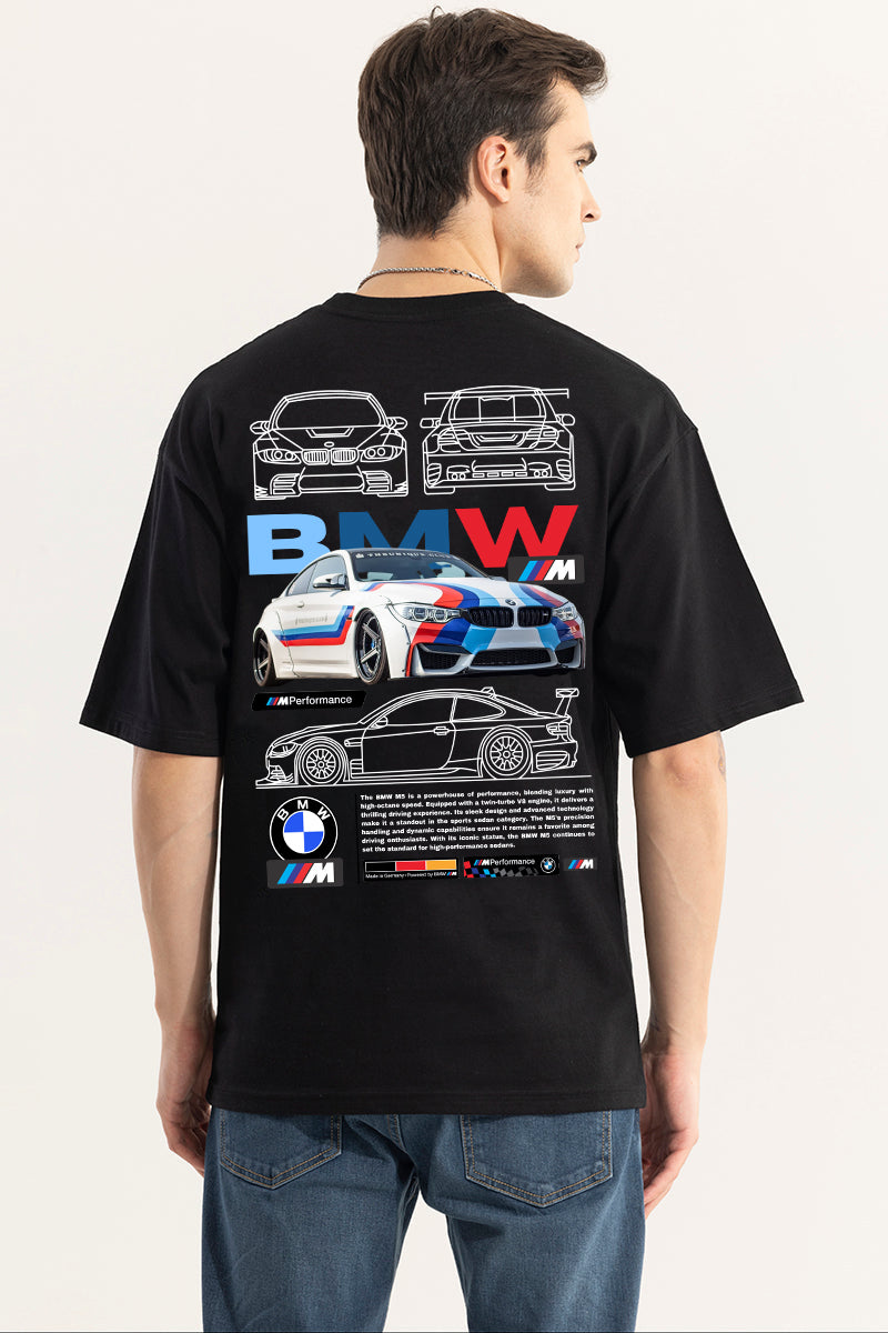 BMW Men Oversized Printed T-shirt