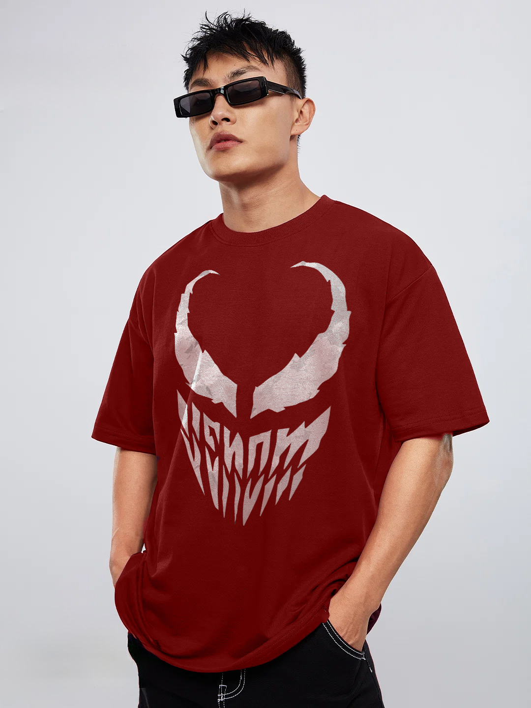 VENOM Men Oversized Printed T-shirt