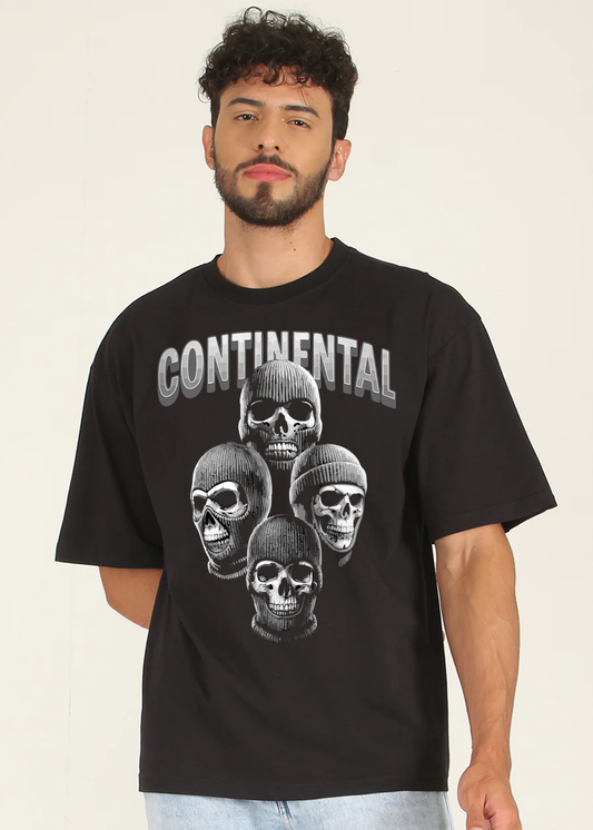 CONTINENTAL Men Oversized Printed T-shirt