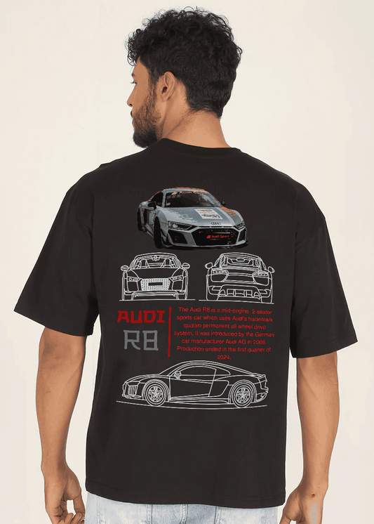 Audi R8 Men Oversized Printed T-shirt