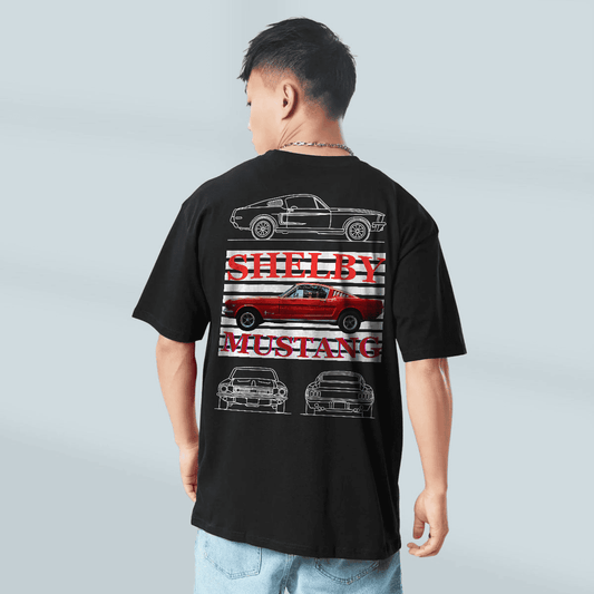 Ford Mustang Men Oversized Printed T-shirt