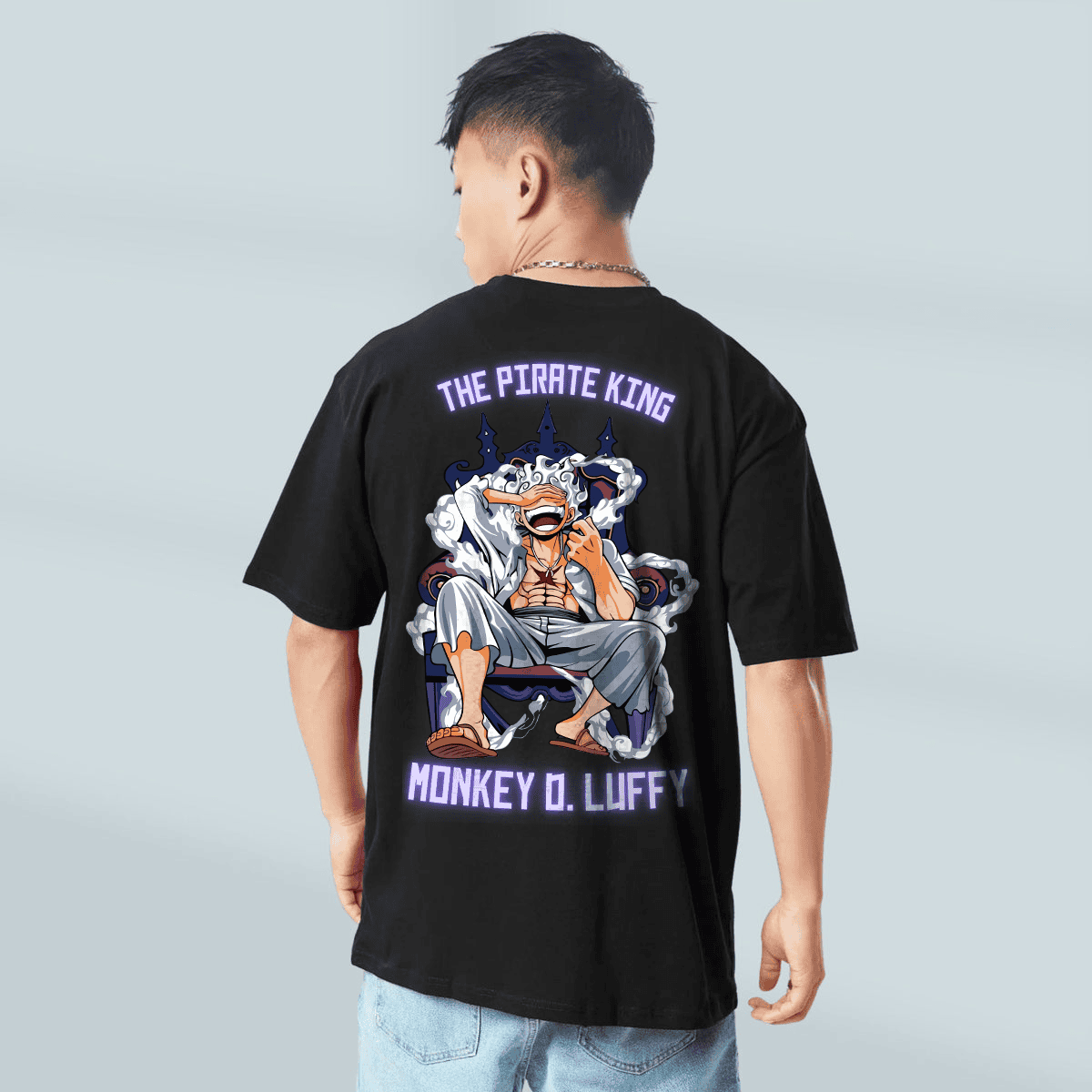 Luffy Gear 5 Men Oversized Printed T-shirt (One Piece)