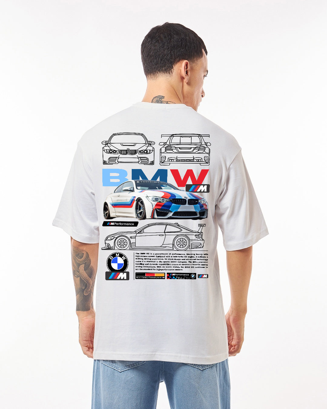 BMW Men Oversized Printed T-shirt