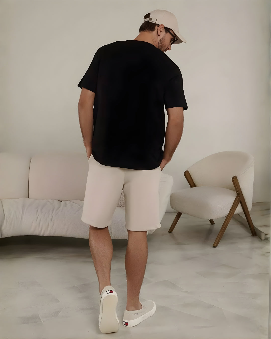 Men’s Onyx Black Oversized T-Shirt | Solid Premium Cotton Relaxed Fit Streetwear Tee