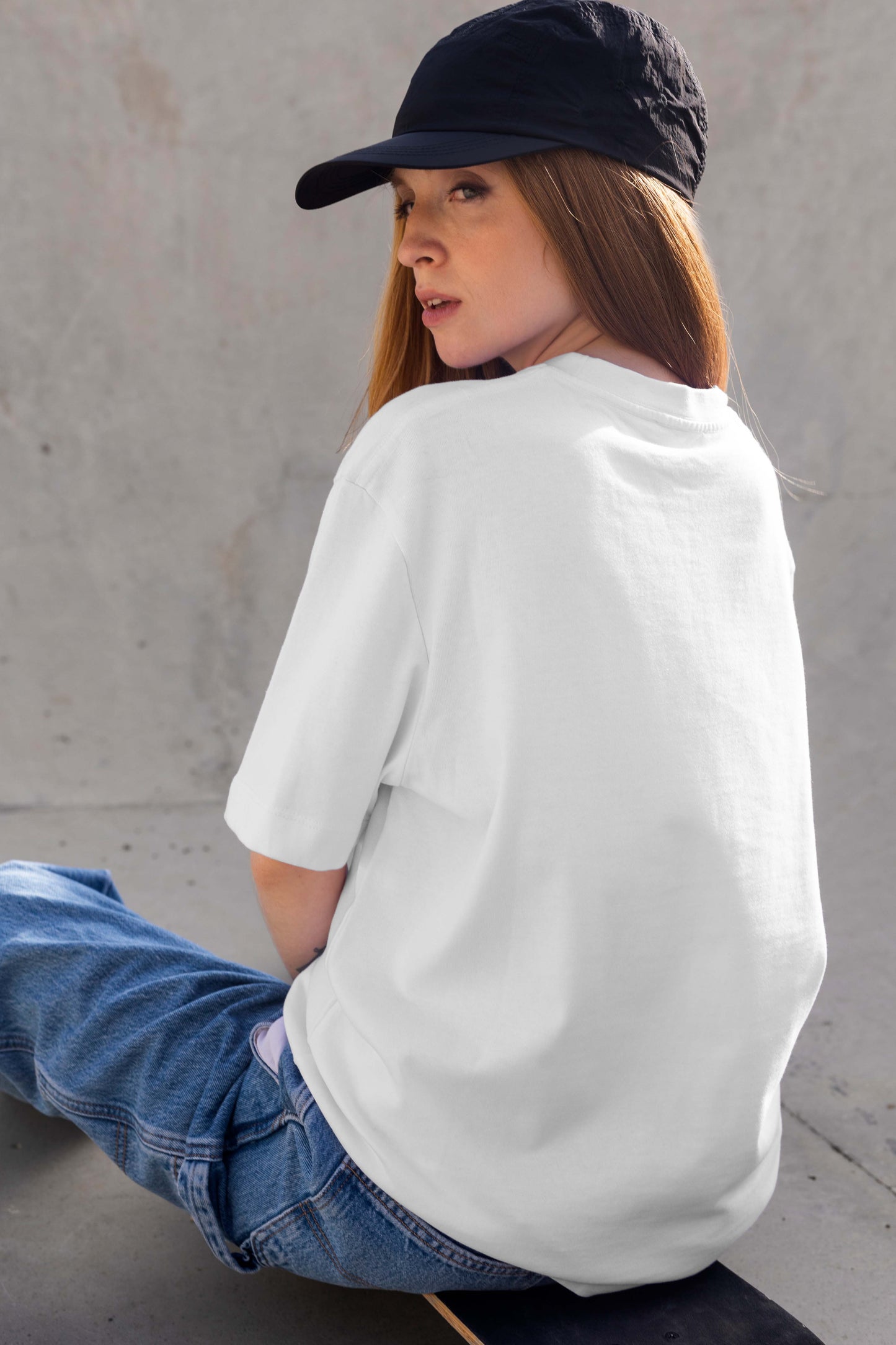 Women's solid half sleeve oversized tshirt - Frabica