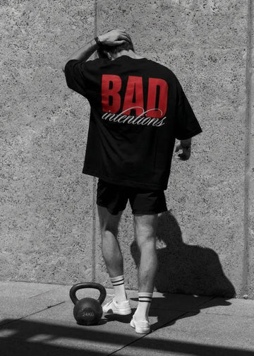 Bad Intentions Premium Black Oversized T Shirt For Men