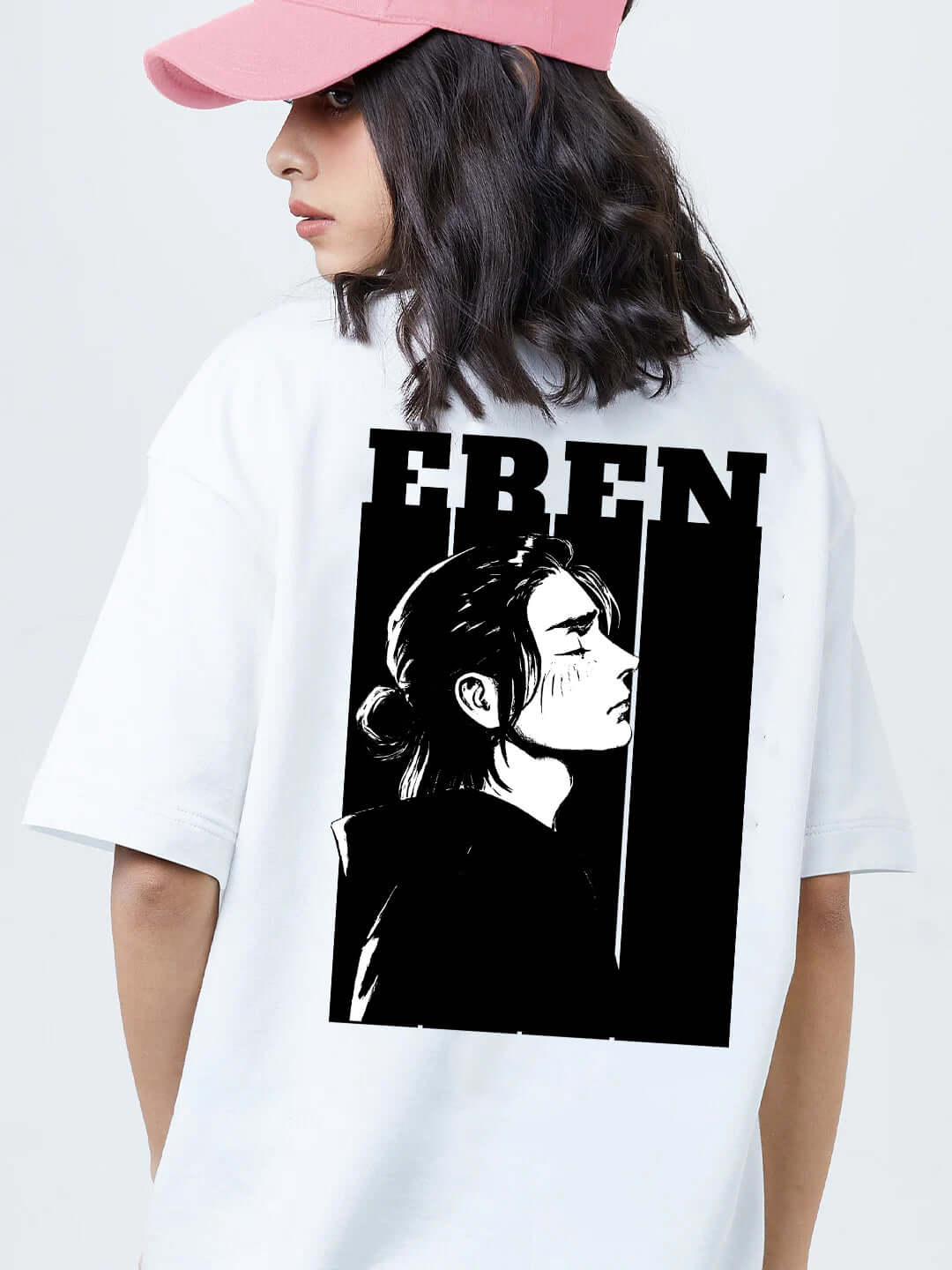 AOT Eren Yeager Women Oversized Printed T-shirt