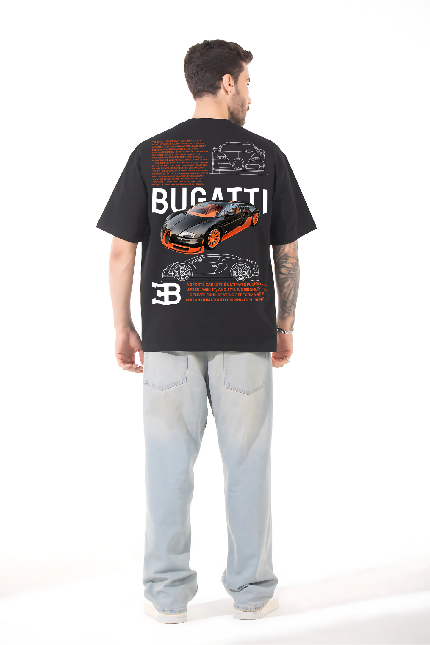 Bugatti Men Oversized Printed T-shirt