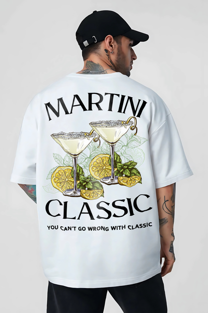 MARTINI JUICE Men Oversized Printed T-shirt