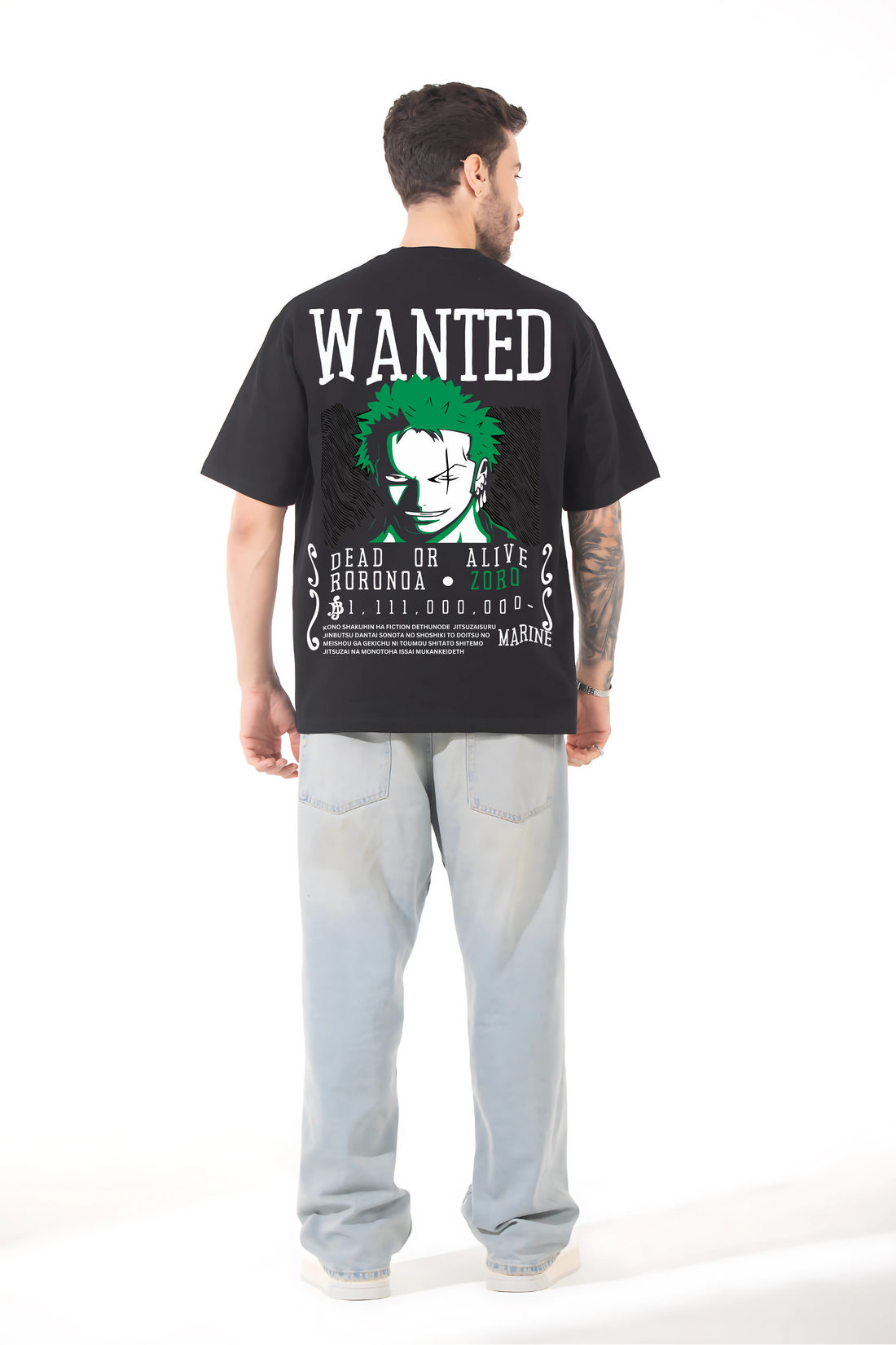 RORONOA ZORO One Piece Men Oversized Printed T-shirt