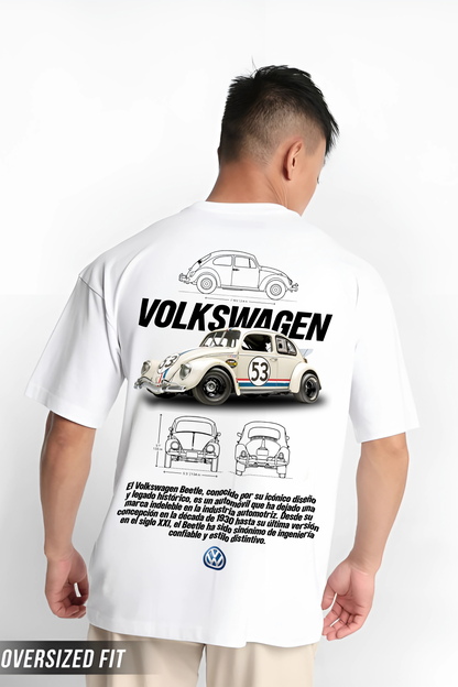 VOLKSWAGEN Men Oversized Printed T-shirt