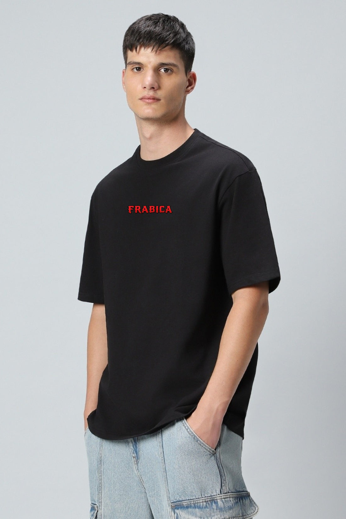 Rebel Masked Warrior Graphic Printed Oversized T-Shirt for Men