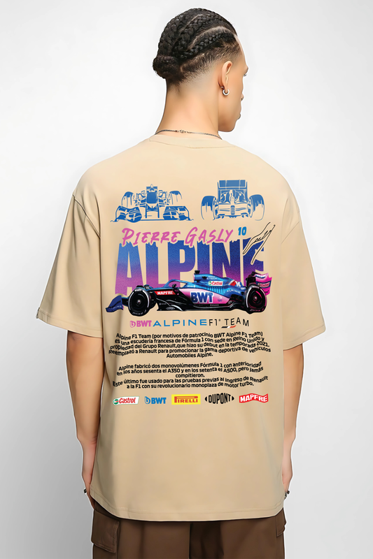 ALPINE F1 Men Oversized Printed T-shirt