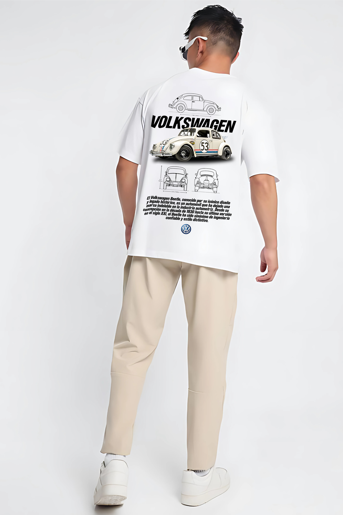 VOLKSWAGEN Men Oversized Printed T-shirt