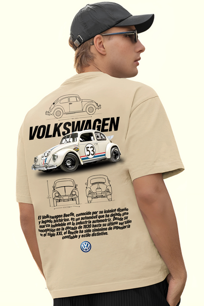 VOLKSWAGEN Men Oversized Printed T-shirt