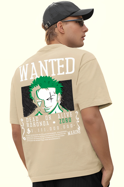 RORONOA ZORO One Piece Men Oversized Printed T-shirt