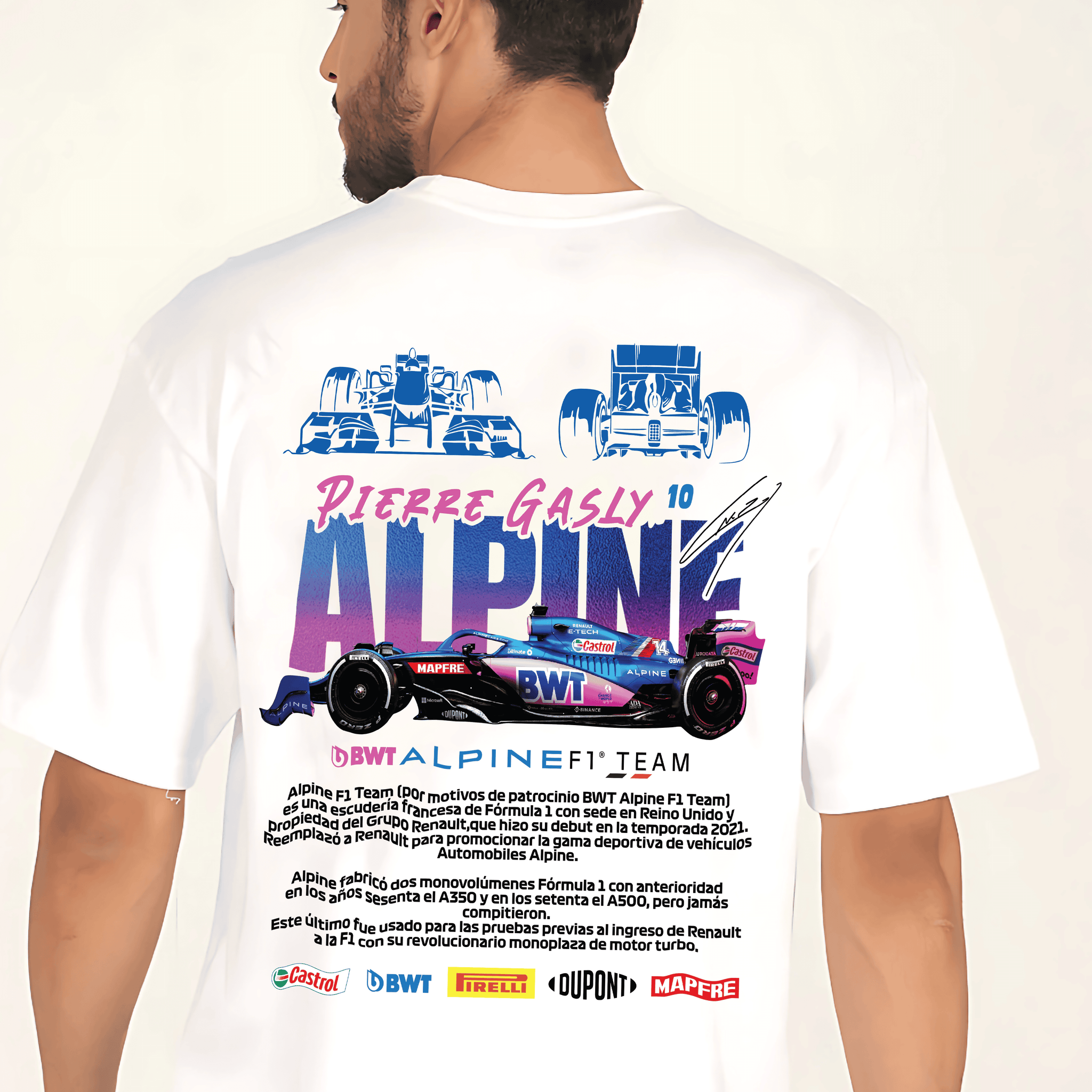 ALPINE F1 Men Oversized Printed T-shirt