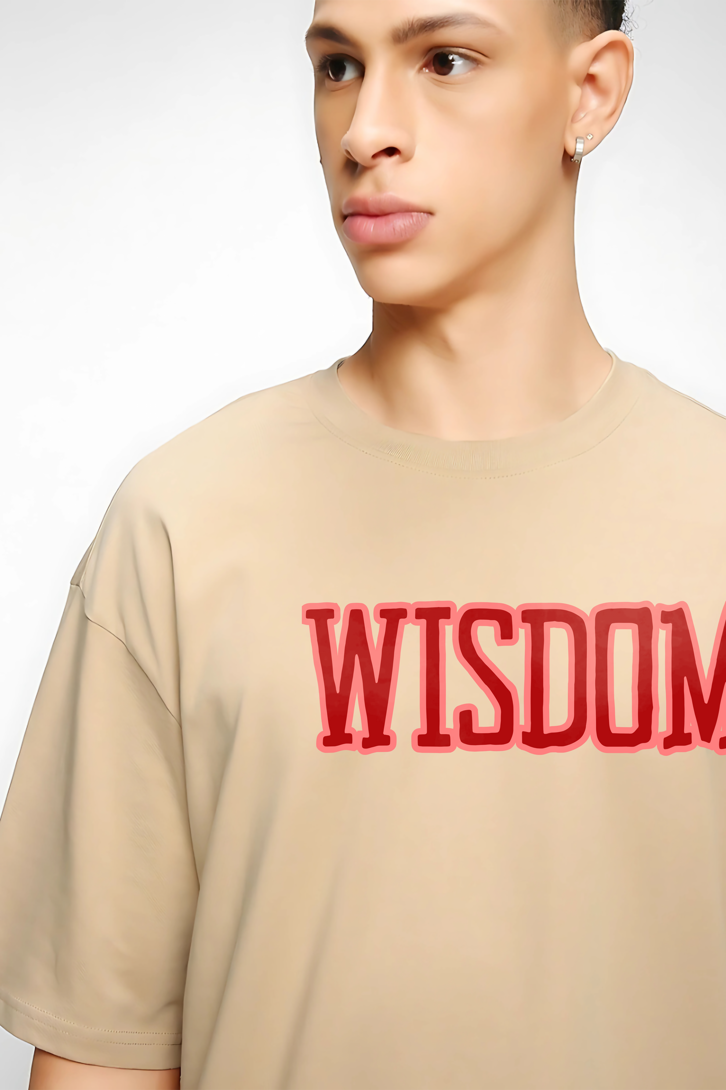 Wisdom Keeper Men Oversized Printed T-shirt