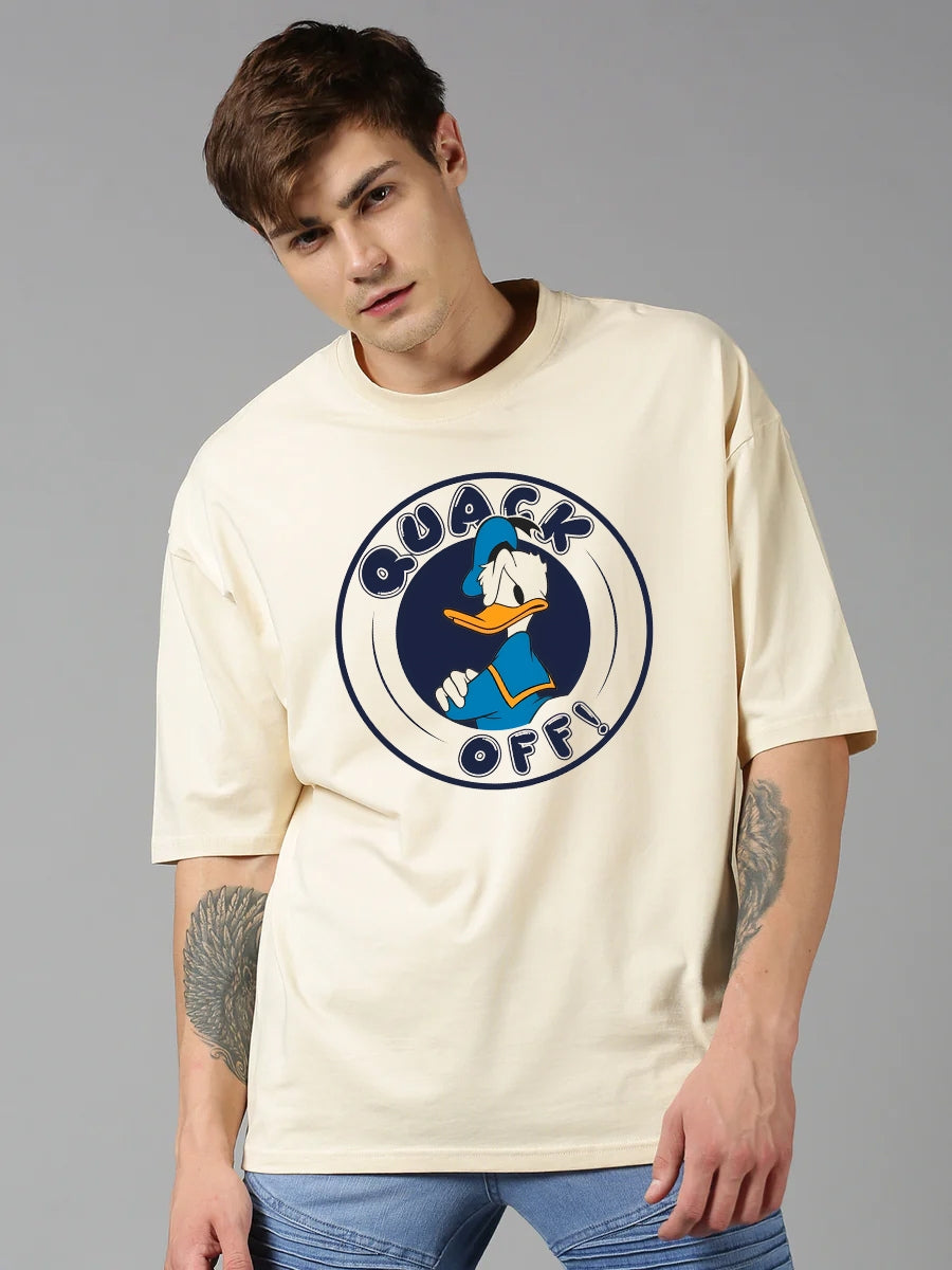 Donald Quack Off Graphic Printed Men's Oversized T-shirt