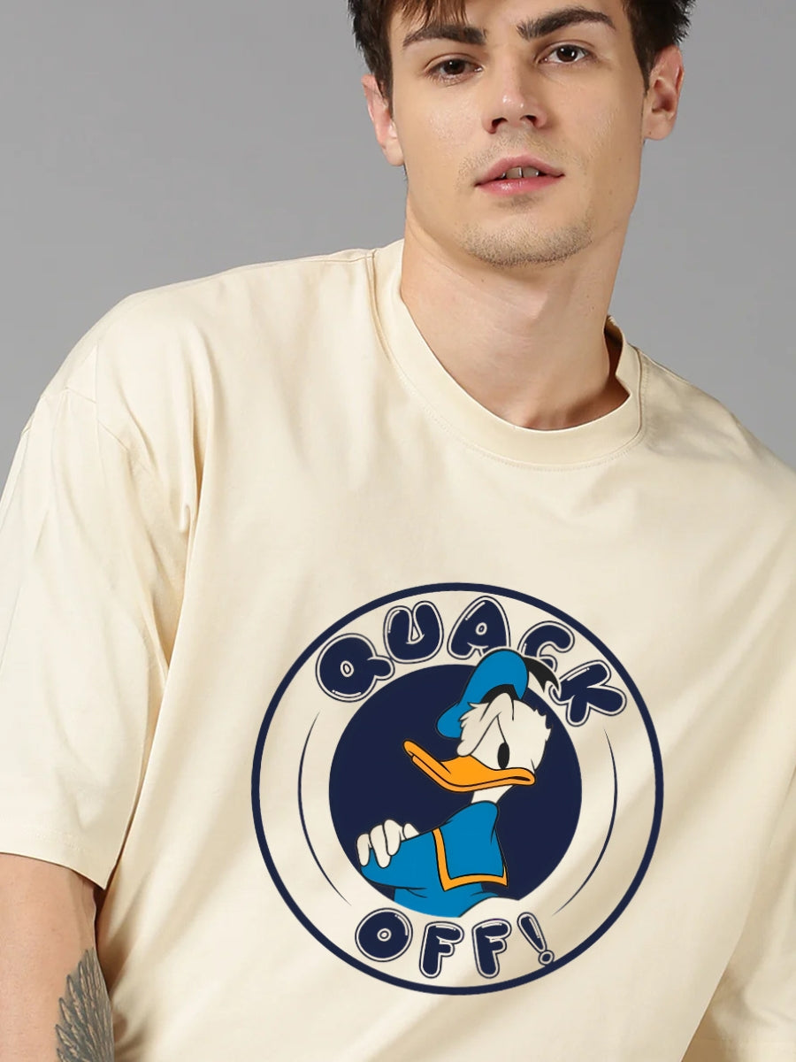 Donald Quack Off Graphic Printed Men's Oversized T-shirt