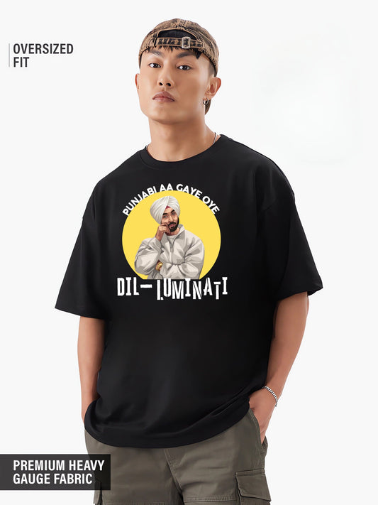 Diljit Dosanjh 2024 Dil-Luminati Tour Black Graphic T-Shirt