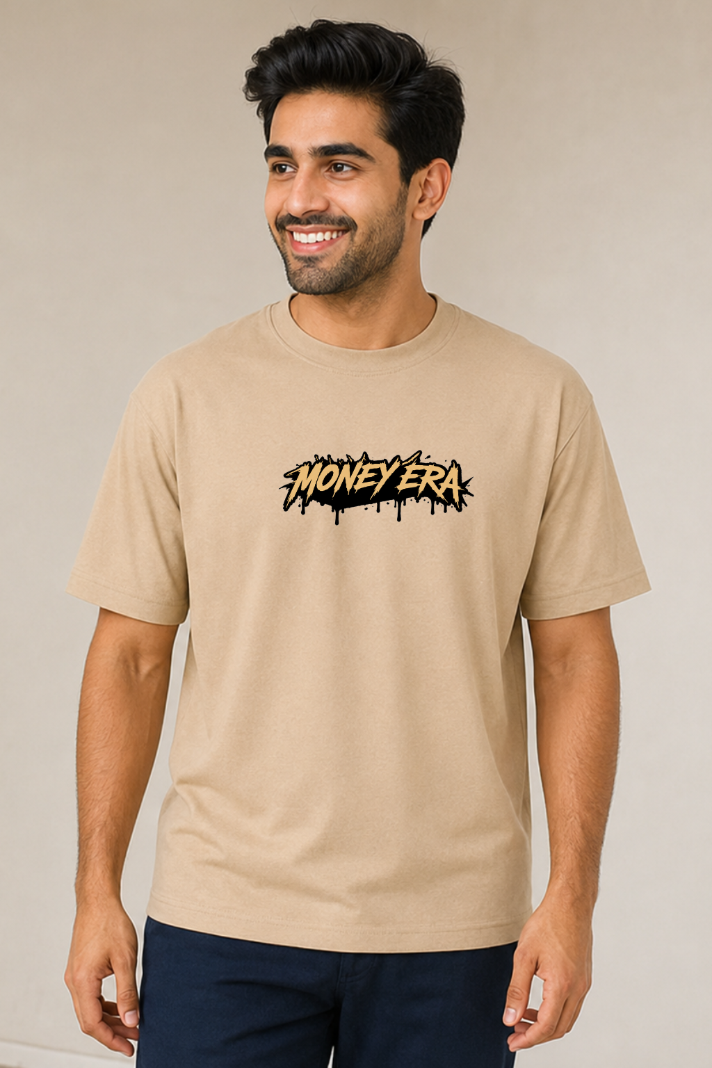 Money Era No Rules Graphic Printed Oversized T-Shirt for Men