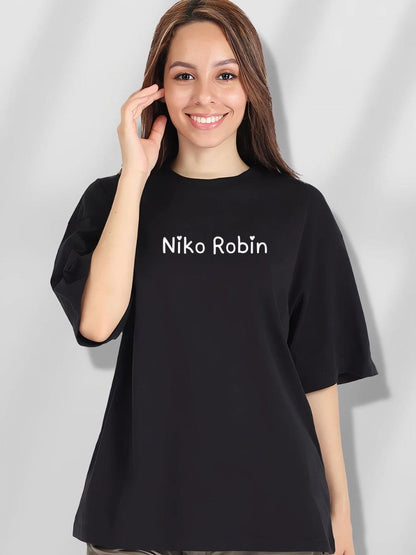 One Piece - Niko Robin Women Oversized Printed T-Shirt