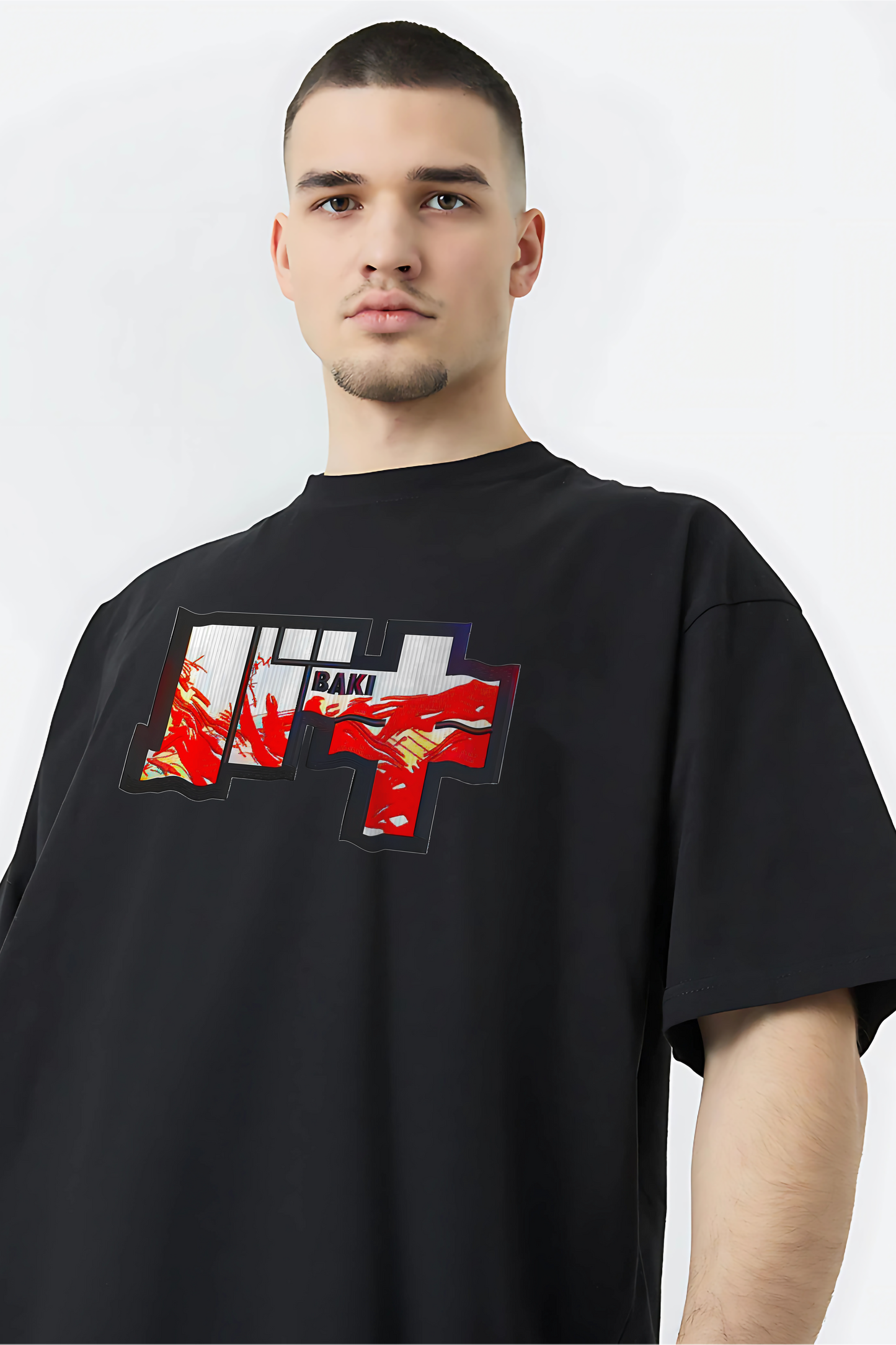 BAKI HANAMA Men Oversized Printed T-shirt