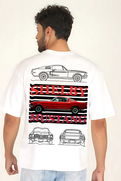 SHELBY MUSTANG Men Oversized Printed T-shirt