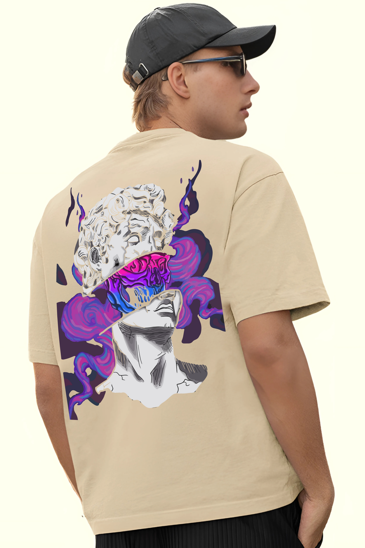 FADED Men Oversized Printed T-shirt