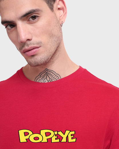 Popeye: Don't Panic Men Oversized Printed T-shirt