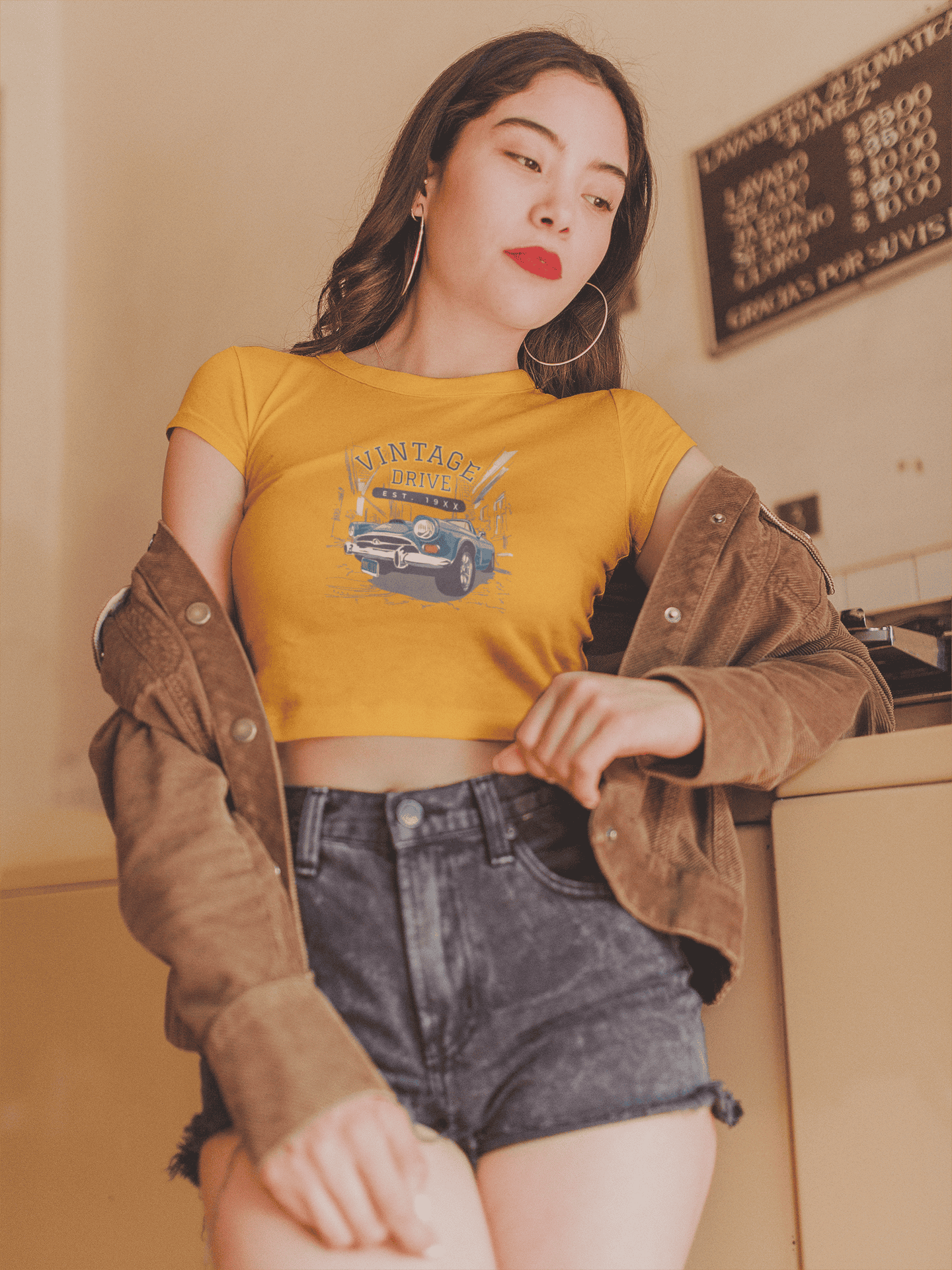 Vintage drive Women Crop Top - Frabica