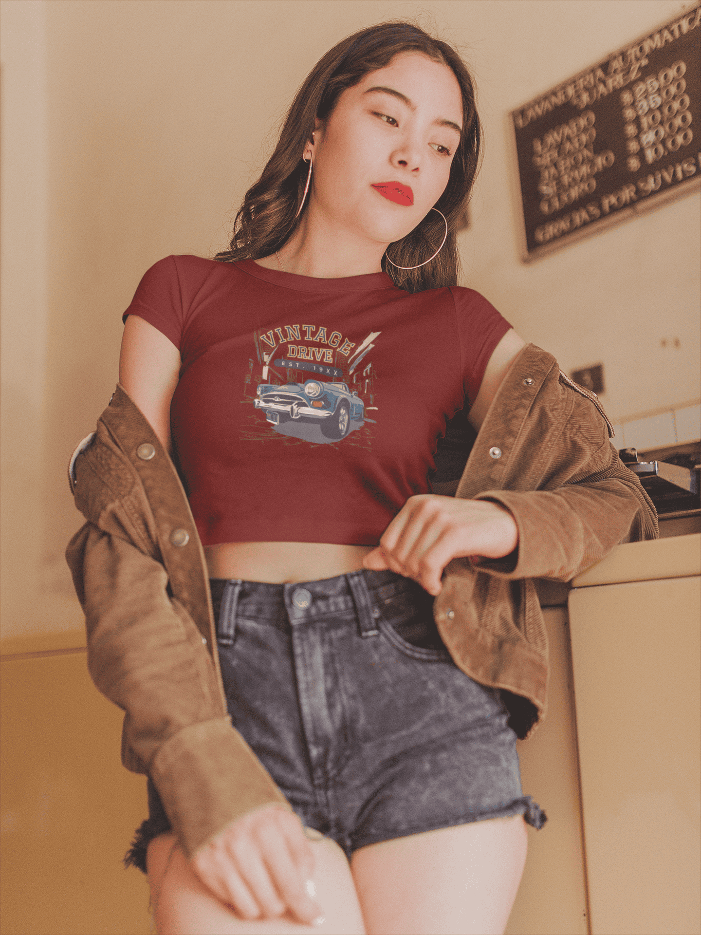 Vintage drive Women Crop Top - Frabica