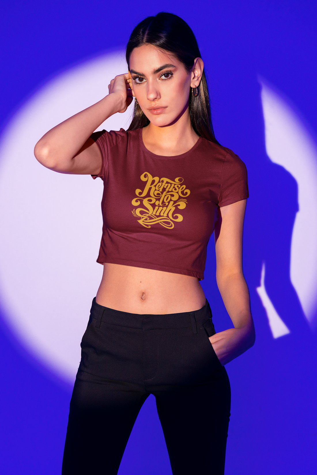Refuse Women Printed Crop Top - Frabica