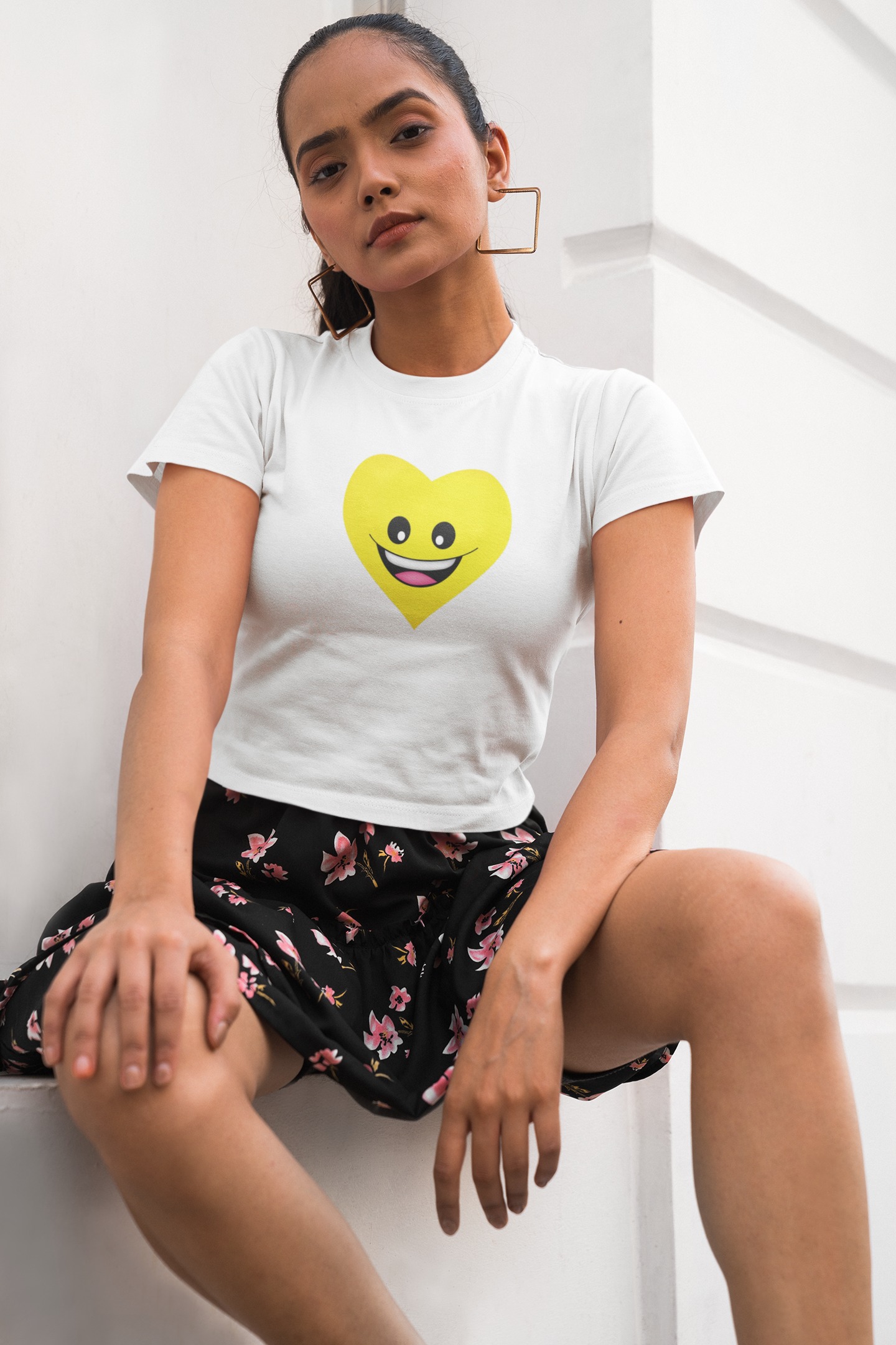 Smily Women Printed Crop Top - Frabica