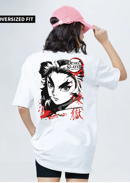 oversized anime printed t shirt