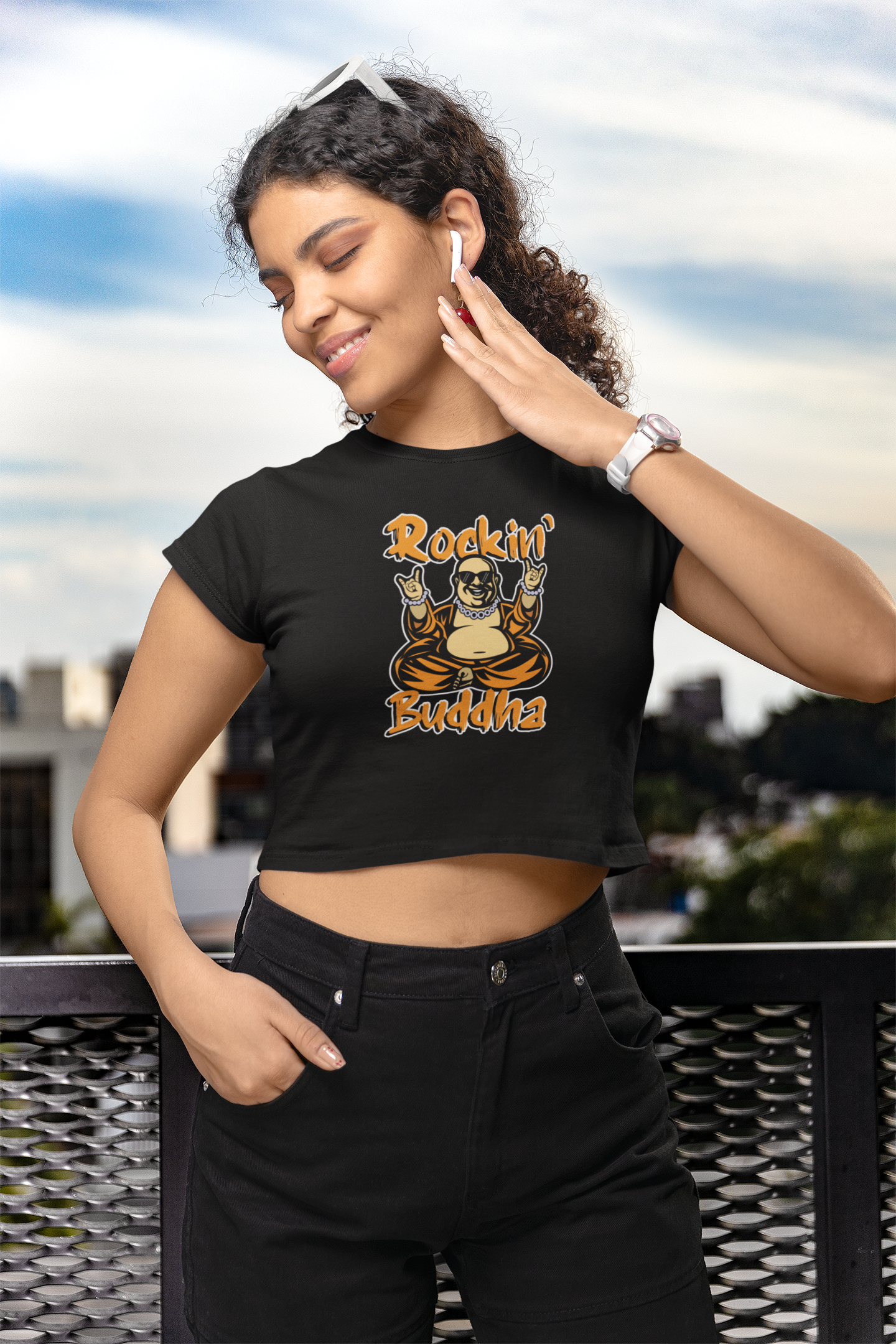 Rockin Buddha Women Printed Crop Top - Frabica