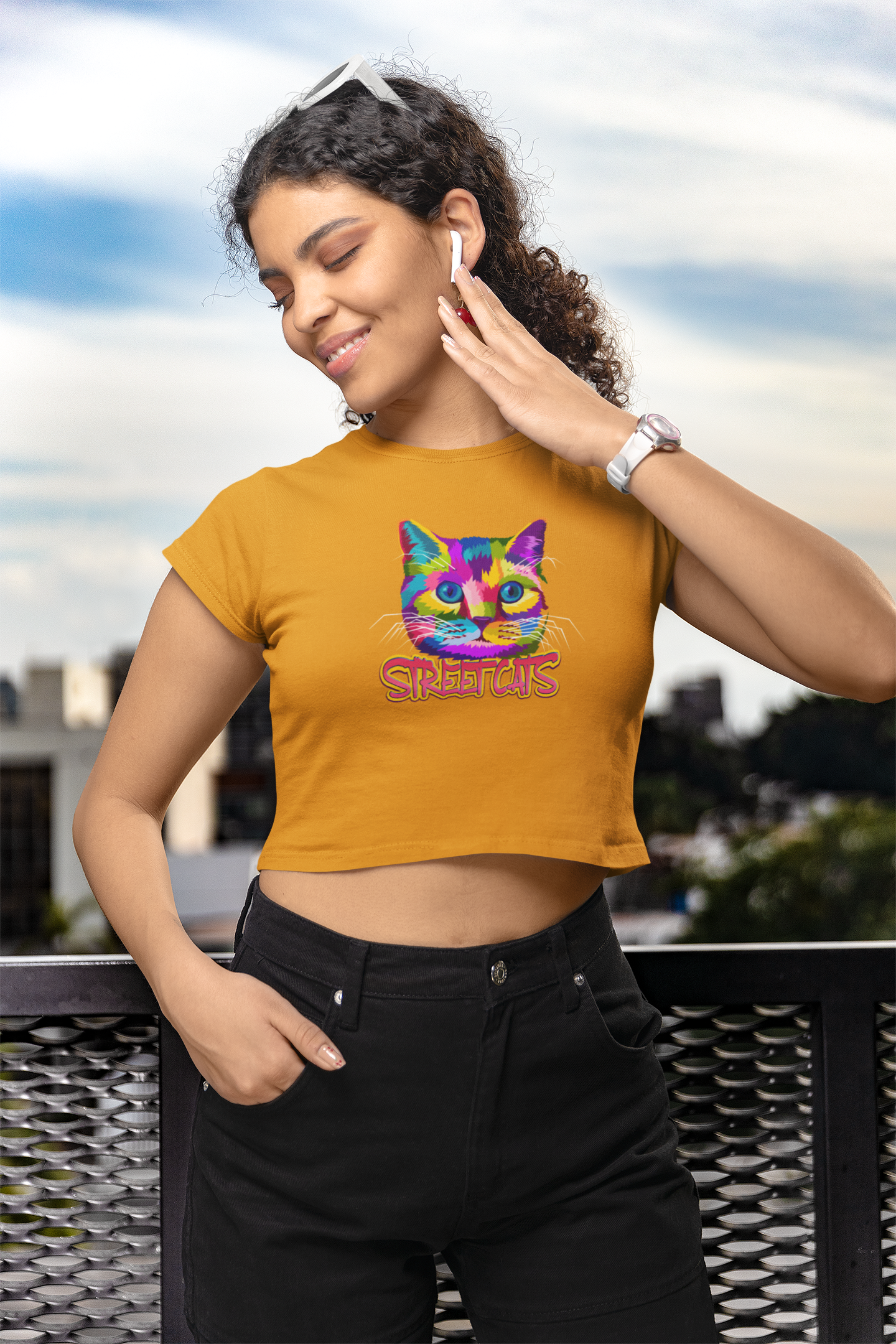 Streetcat Women Printed Crop Top - Frabica