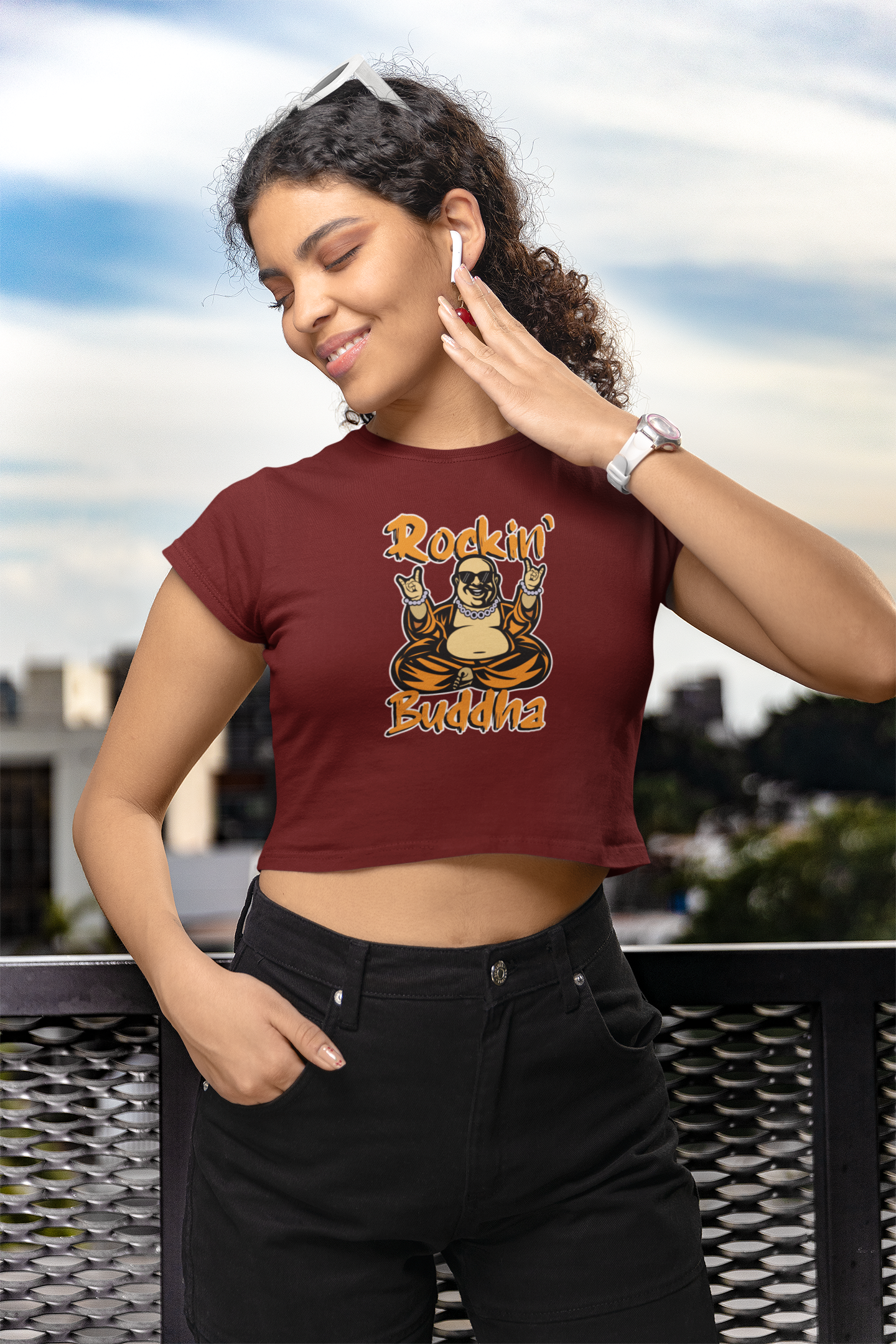 Rockin Buddha Women Printed Crop Top - Frabica