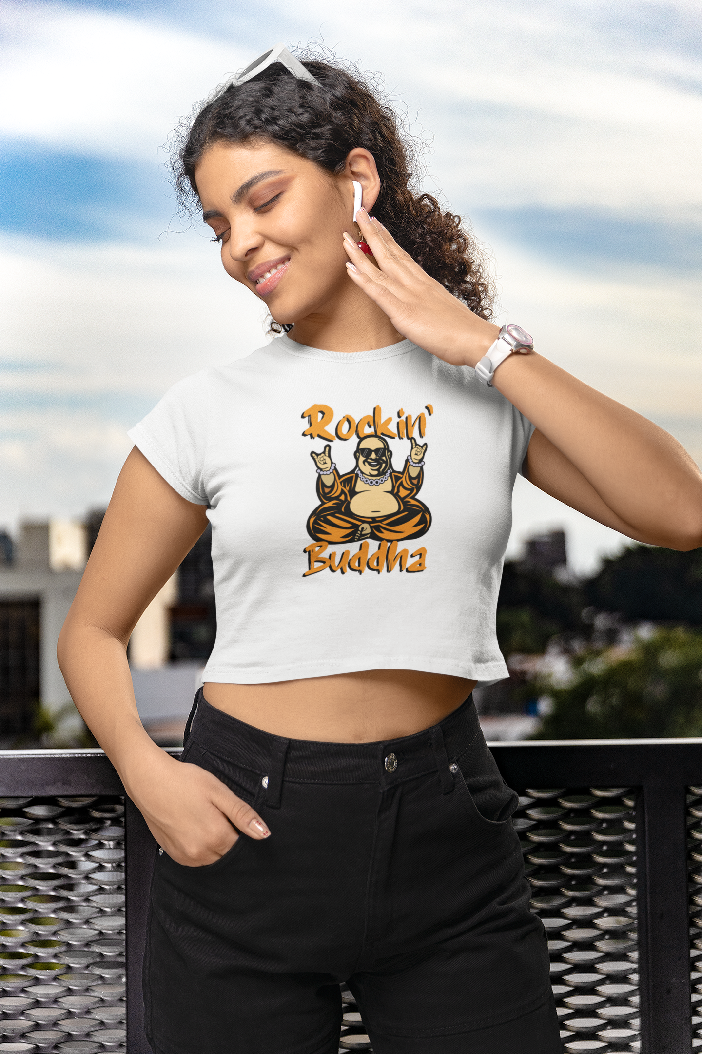 Rockin Buddha Women Printed Crop Top - Frabica