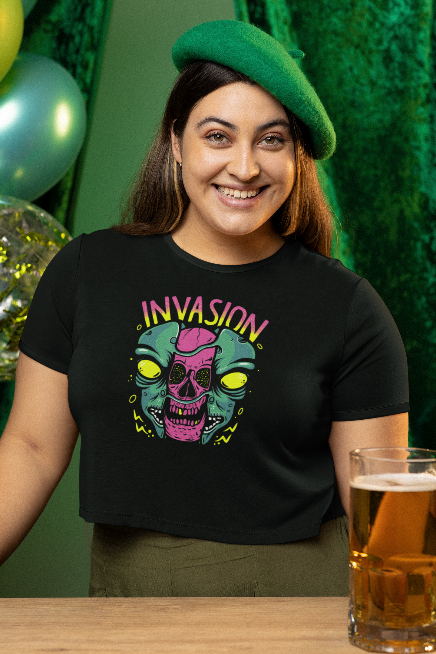 Invasion Women Printed Crop Top - Frabica