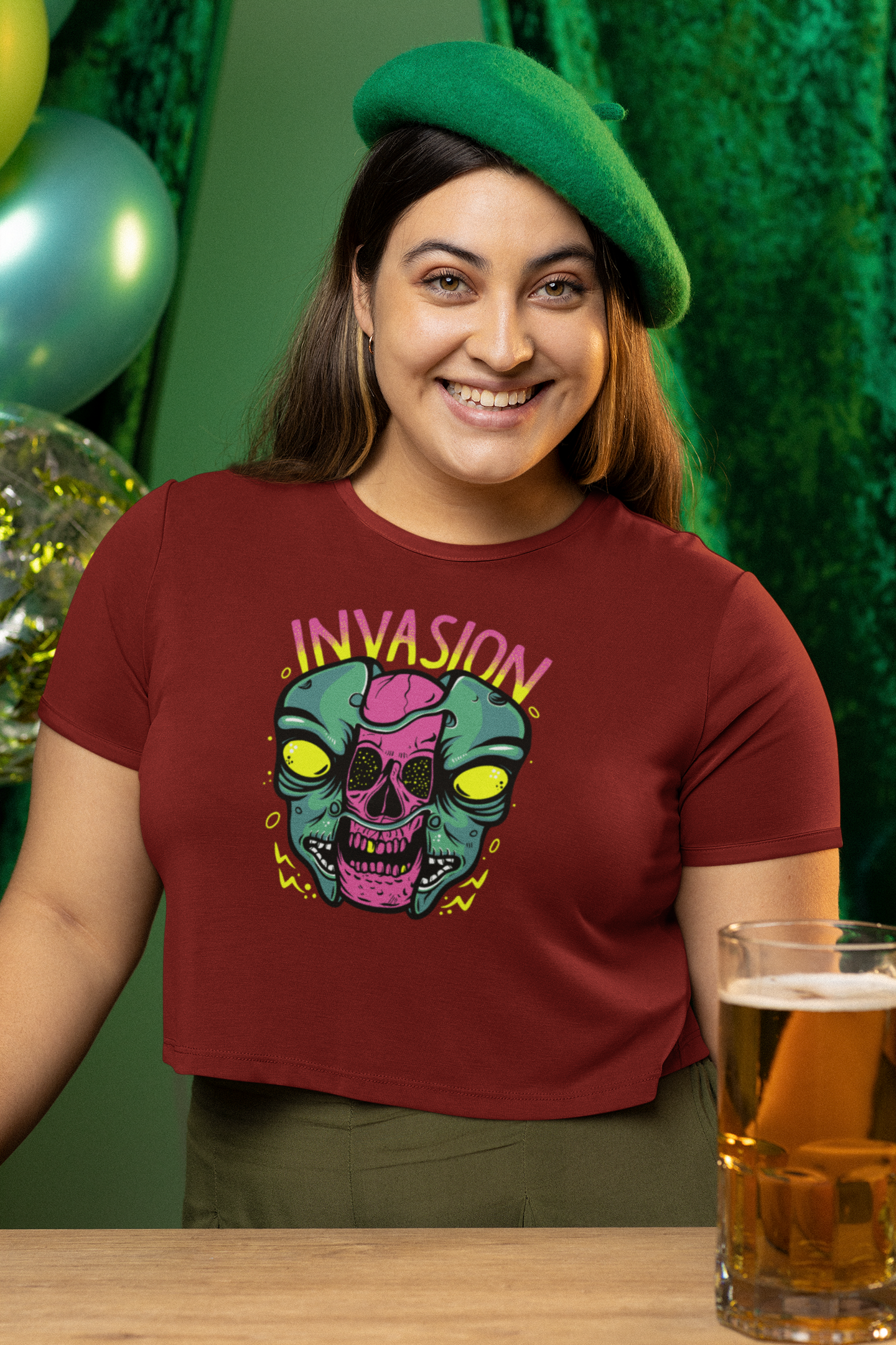 Invasion Women Printed Crop Top - Frabica