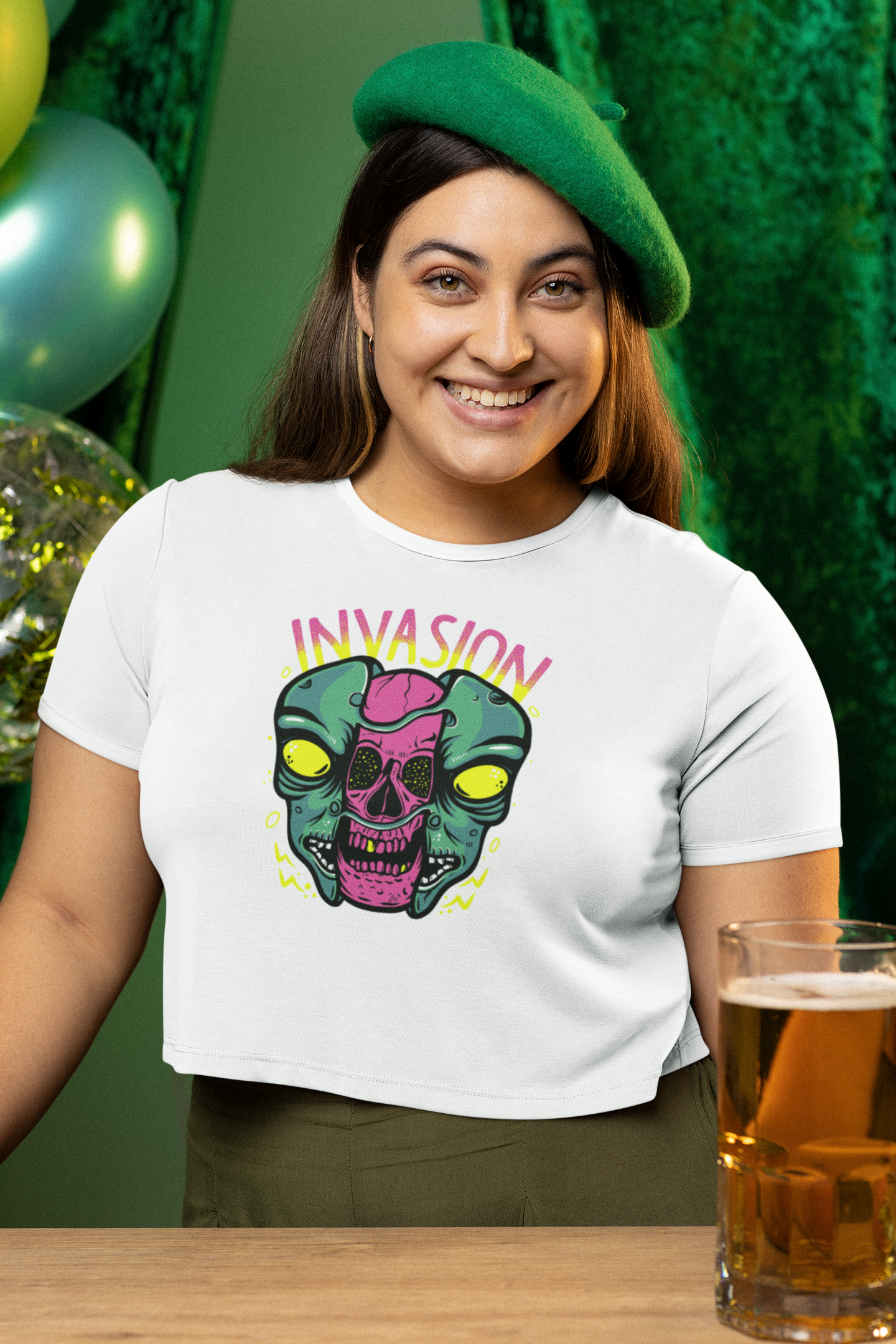 Invasion Women Printed Crop Top - Frabica