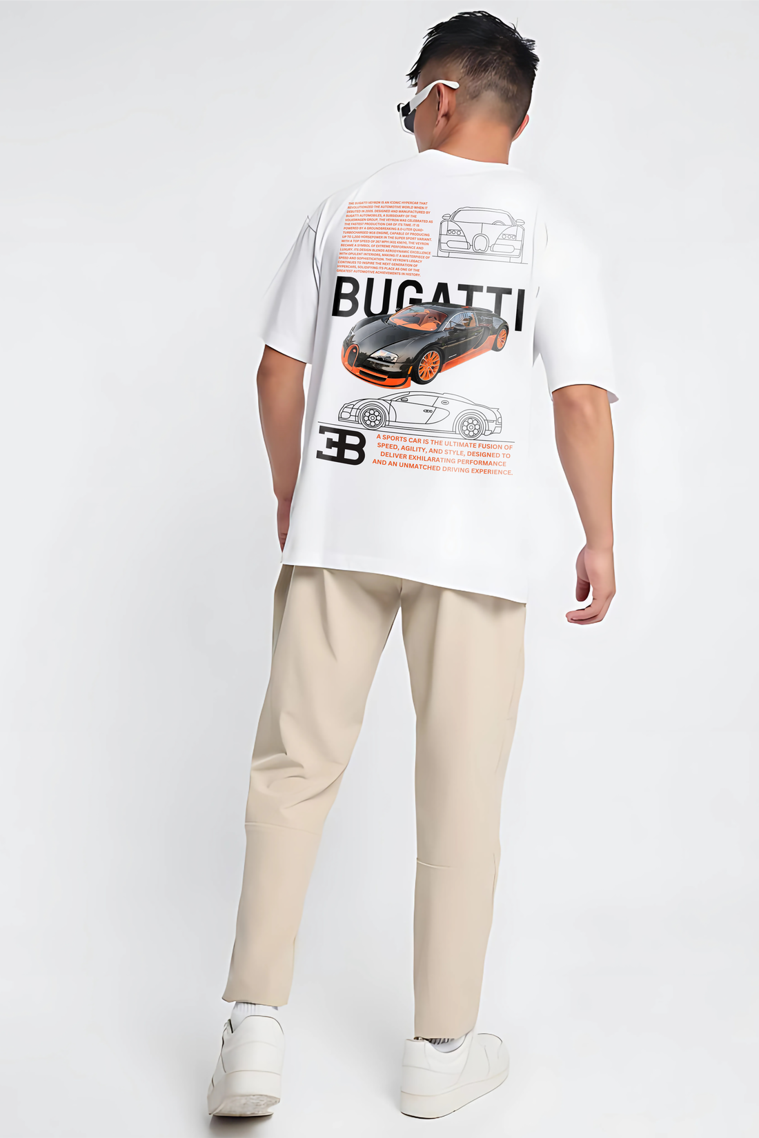 Bugatti Men Oversized Printed T-shirt